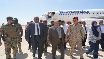 المكلا تحتضن وزير الدفاع طاهر العقيلي والأستاذ الخنبشي في مقدمة مستقبليه